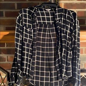 Forever 21 black and tan-button down blouse